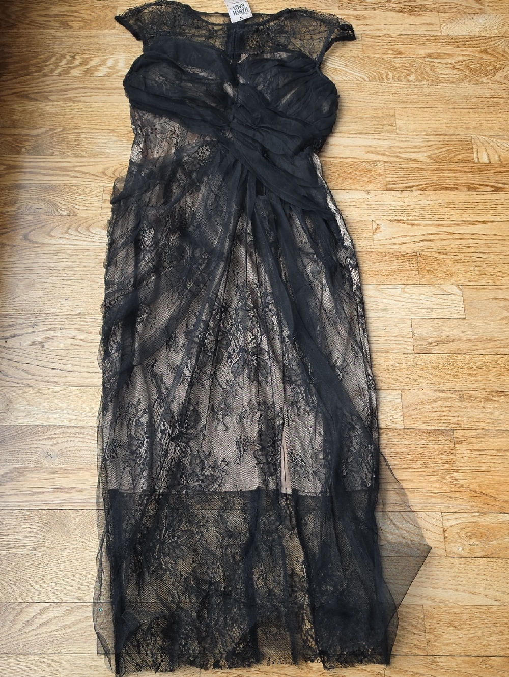 (S) NWT Elegant Black Lace Evening Dress Rodeo Queen Ranch Rags Intricate Pretty